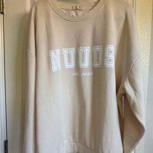NUUDS Cream Sweatshirt XXL